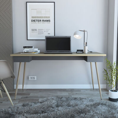 Escritorio TuHome Newport 150 Duna/Plomo