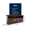Rack TV Muebles Hema Berlin Hasta 70" Chocolate Vidrio