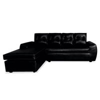 Seccional Izquierdo Elegant Houston Cheise PU 5 Cuerpos Negro