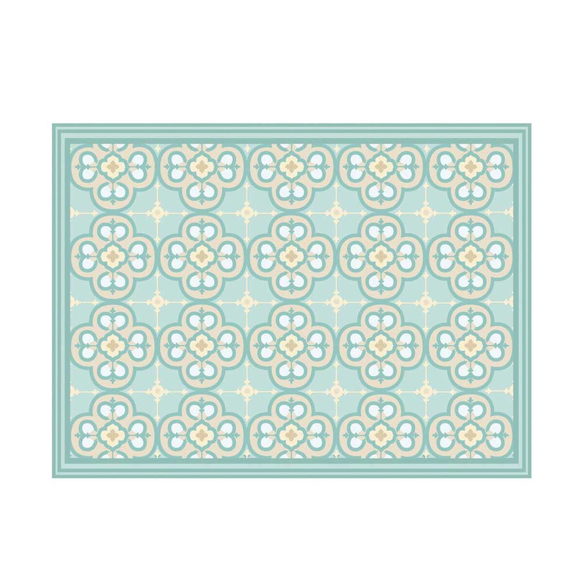 Alfombra Davanti Flor Arabe Turquesa 140 x180 Flor Arabe Turquesa