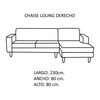 Sofá Seccional Derecho Latam Home Salermo Tela Velvet 3 Cuerpos Gris