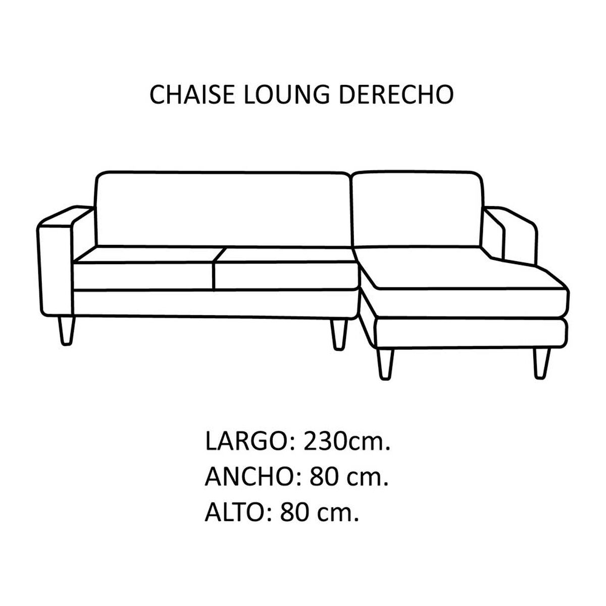 Sofá Seccional Derecho Latam Home Salermo Tela Velvet 3 Cuerpos Gris