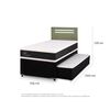 Cama Nido CIC 1,5 Plazas Ortopedic + Respaldo Munich Olivo