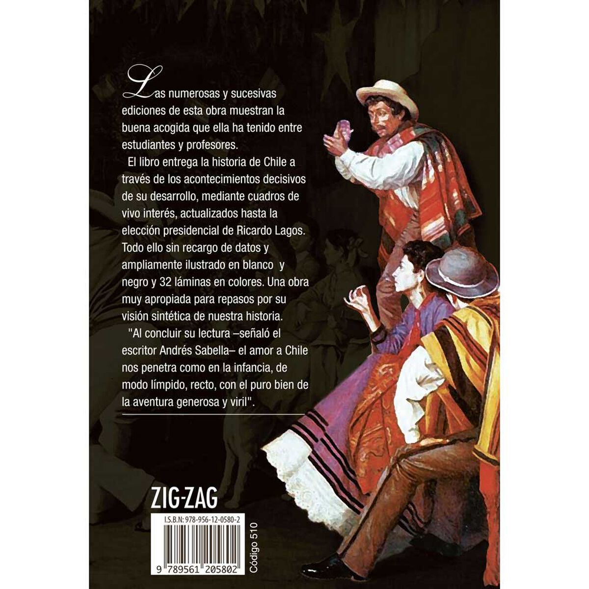 Libro Historia Ilustrada de Chile Walterio Millar Zig-Zag