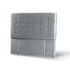 Respaldo Latam Home 2 Plazas Napoles Tela Velvet Gris