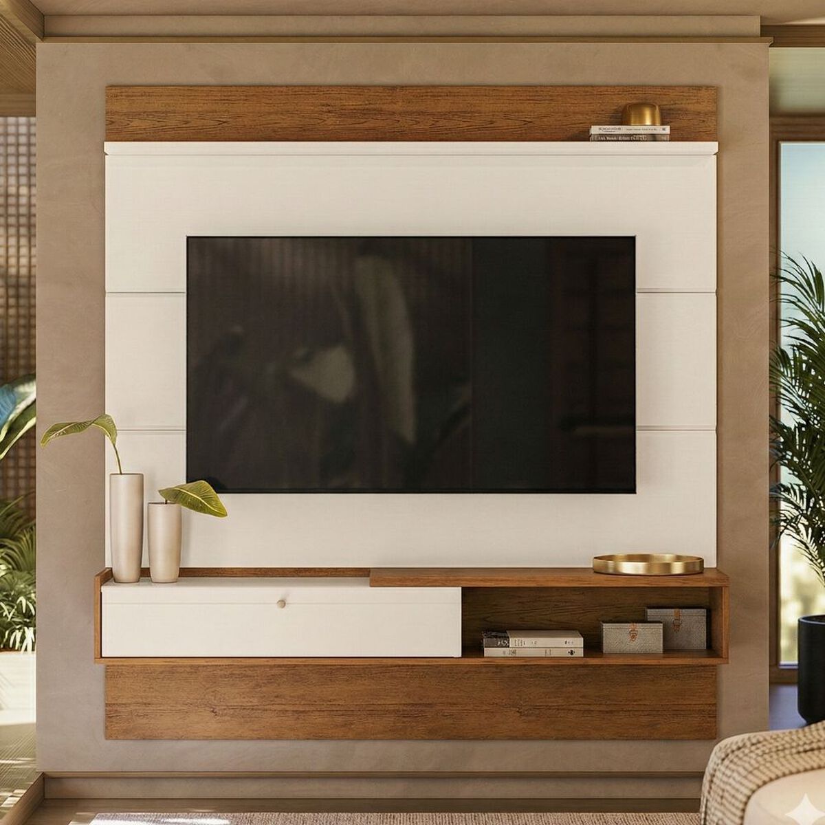 Panel TV Exit Triunfo Hasta 65" Beige