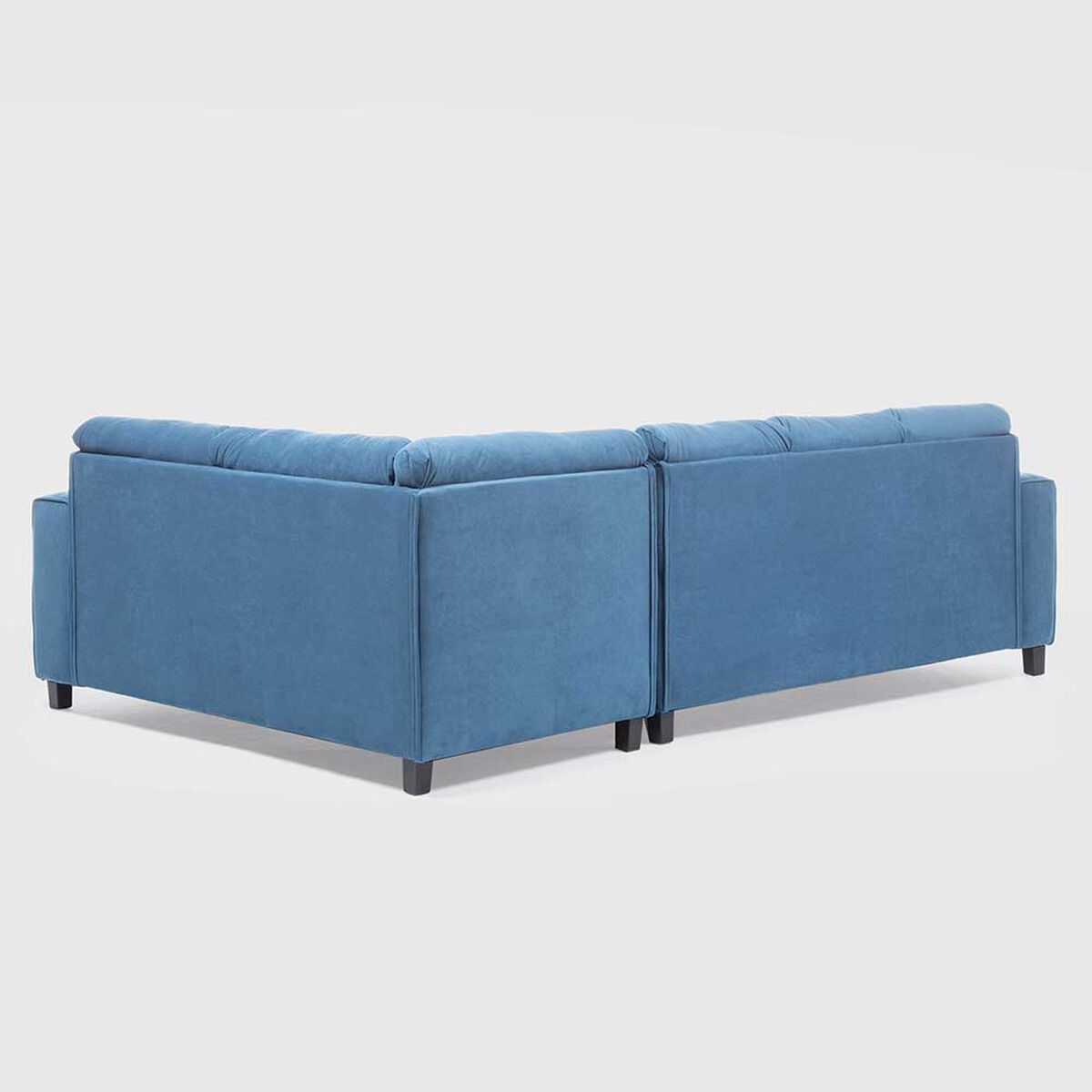 Sofá Seccional Derecho Living Factory Dubai 5 Cuerpos Azul Piedra