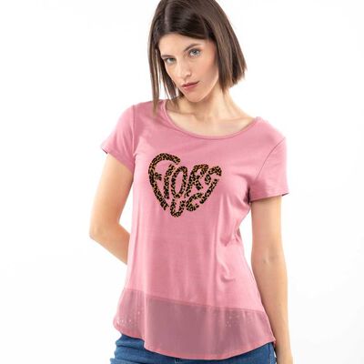 Polera Con Logo Manga Corta Mujer Fiorucci