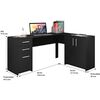 Escritorio Home Mobili Xico 2 Cajones 3 Puertas Negro