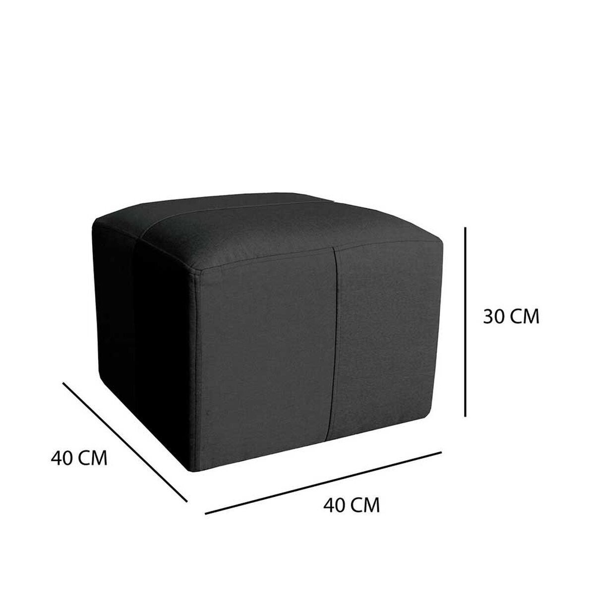 Sofa + 2 Pouff A&M Home Maxi Negro