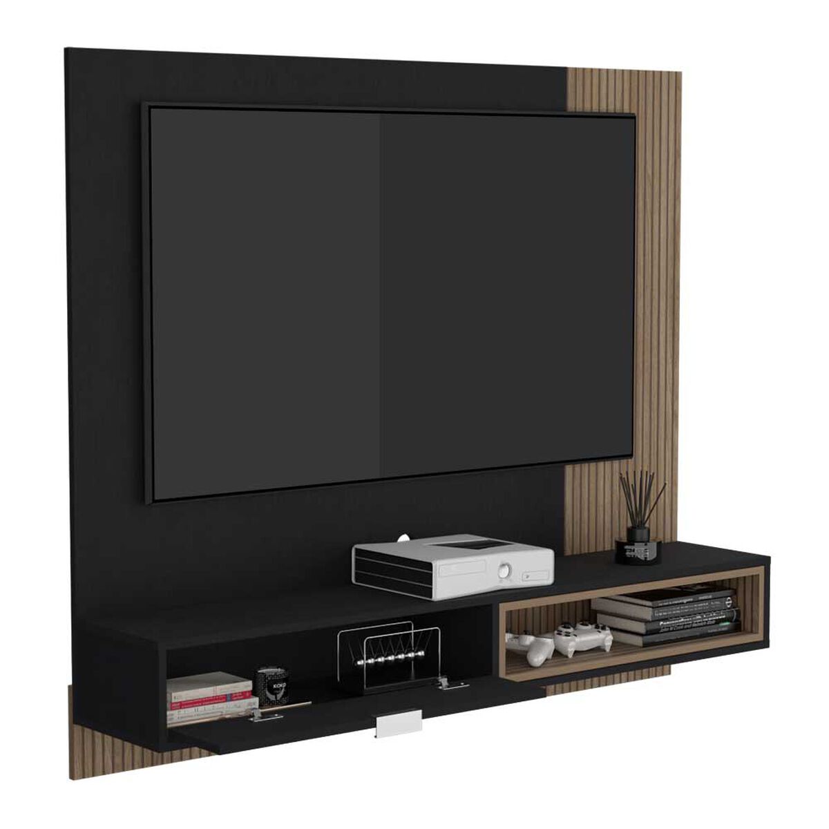 Panel TV TuHome Funes Hasta 59" Wengue