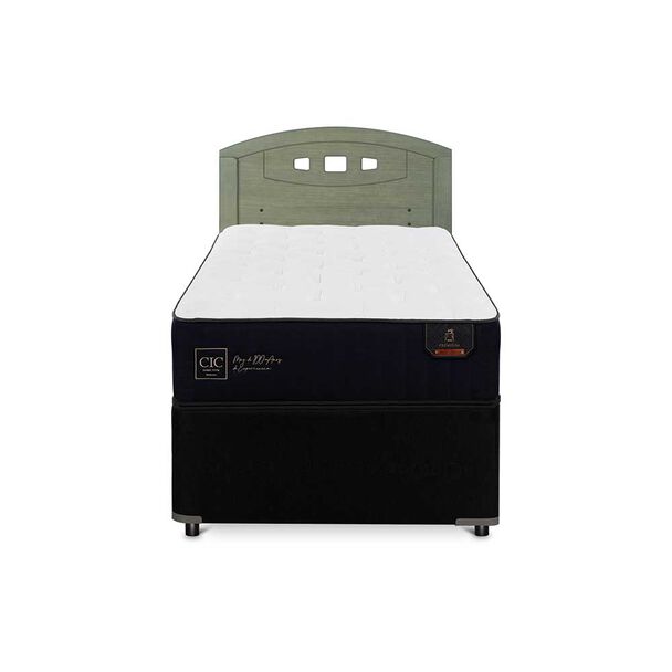 Cama Nido CIC 1,5 Plazas Premium + Respaldo Gales Olivo