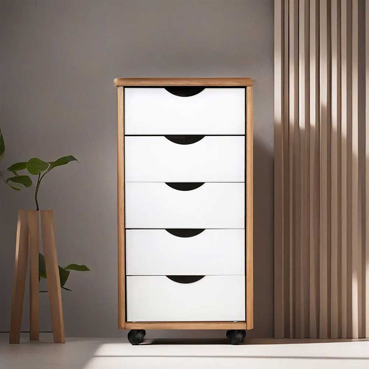 Gabinete Vekkahome Lucia 5 Cajones Café