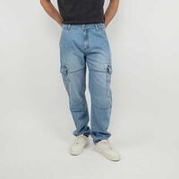 Jeans Cargo Hombre Soviet Azul, Gris, Negro