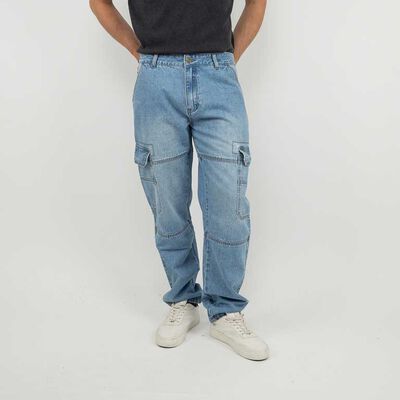 Jeans Cargo Hombre Soviet Azul, Gris, Negro