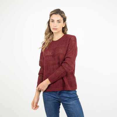 Sweater Mujer Alma Burdeo, Cafe, Rosado, Verde