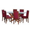 Juego de Comedor Latam Home Alicante 6 Sillas Burdeo