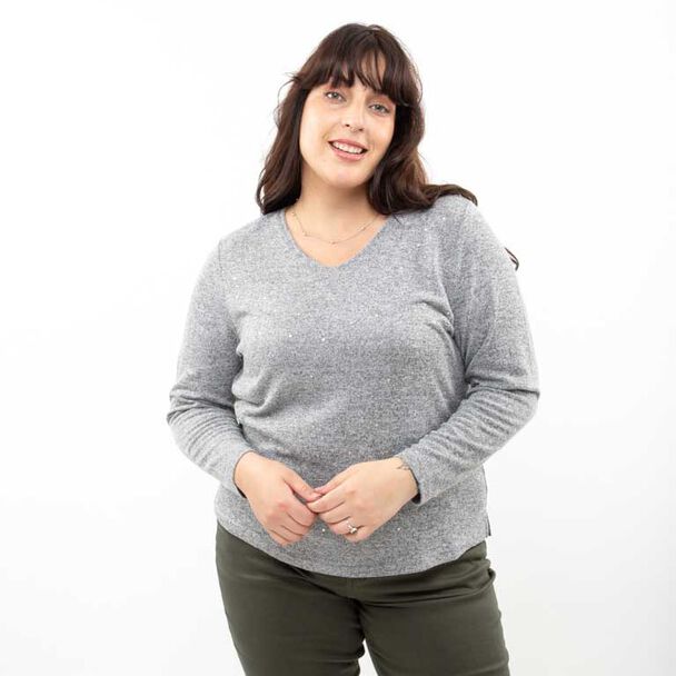Sweater Con Apliques Mujer Extralindas