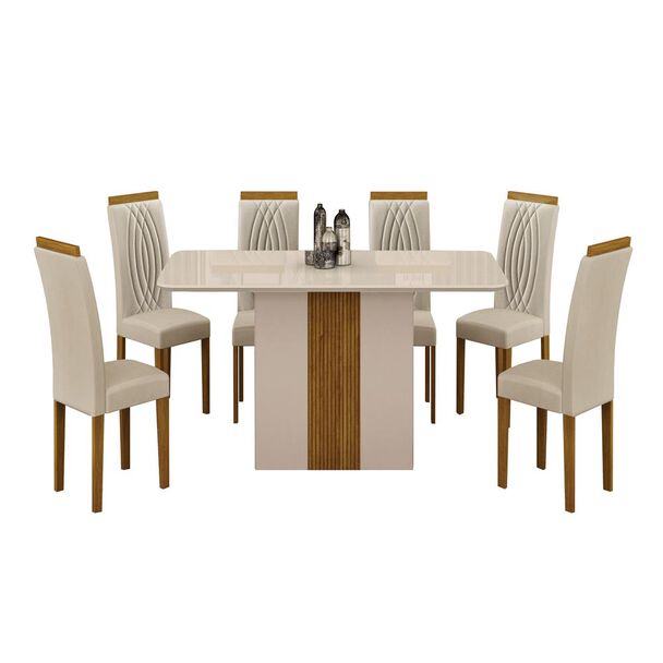 Juego de Comedor Altavision Doha 6 Sillas Blanco