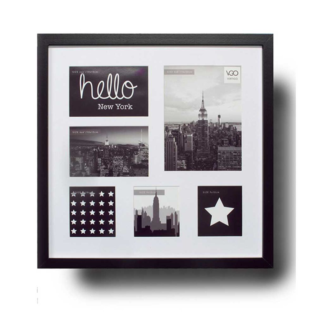 Marco Vgo Collage Negro 40 x 50 cm