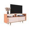 Rack Almore Belen Freijoy Off Whie y Gris Hasta 65" + Seccional