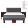 Cama Europea Smart King Base Dividida + Mueble + Respaldo Eufrates