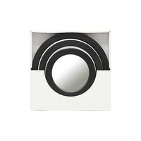 Set 3 Espejos Plástico Vgo para Colgar Circular 23-17-17 cm Negro