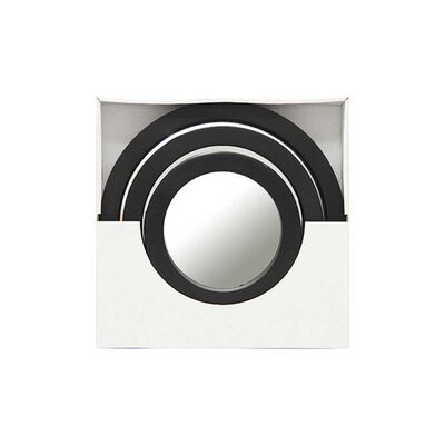 Imagen 1 del producto Set 3 Espejos Plástico Vgo para Colgar Circular 23-17-17 cm Negro