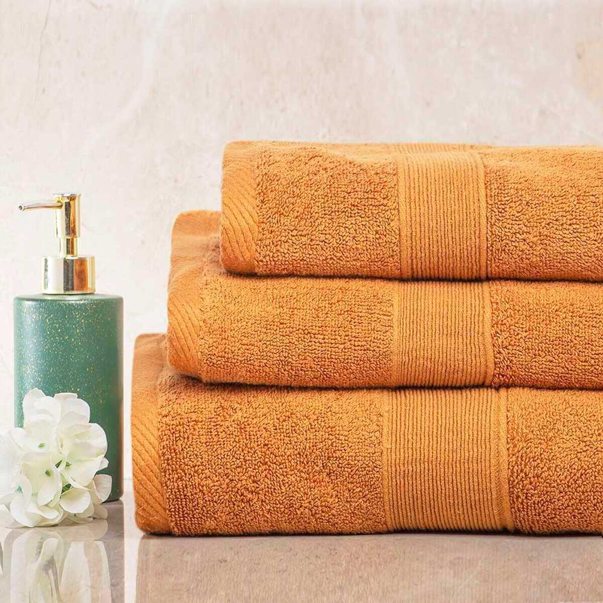 Toalla de Mano Zibel Liso 45 x 90 cm Cobre