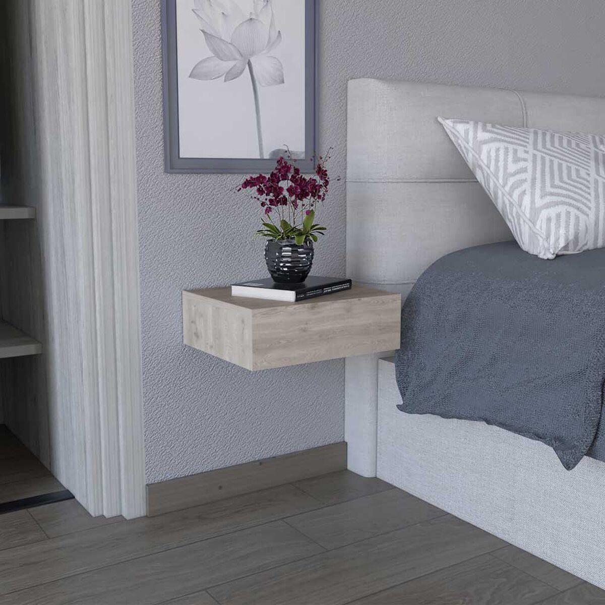 Velador TuHome Milano Flotante Ceniza