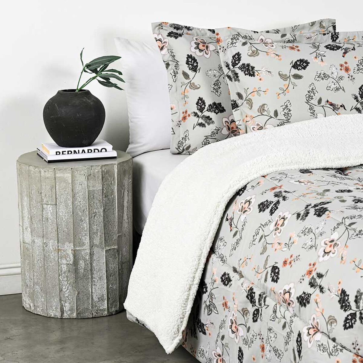 Plumón Elements & Co 2 Plazas Bird Gris