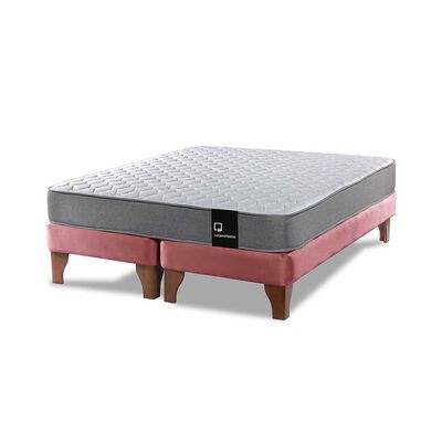 Imagen 2 del producto Cama Europea Latam Home Base Dividida 2 Plazas Zen Pro Tela Palo Rosa