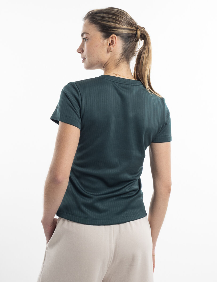 Polera Manga Corta Textura Mujer Lotto Strada