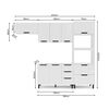 Kit Cocina Modular delta Vekkahome 8 Puertas 4 Cajones Blanca