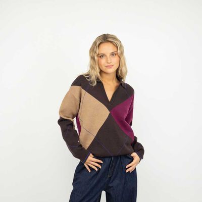 Sweater Mujer Icono Cafe, Gris