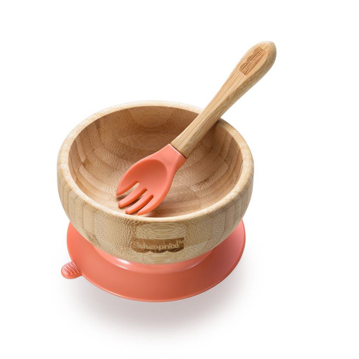Bowl Para Niños Ventosa Bambú Rosa Fisher Price
