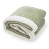 Frazada Flannel Sherpa Zibel 1,5 Plazas Verde