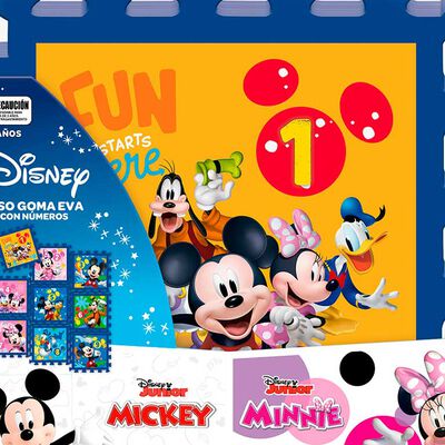 Piso Goma Eva Didáctico con Números 9 Piezas Disney