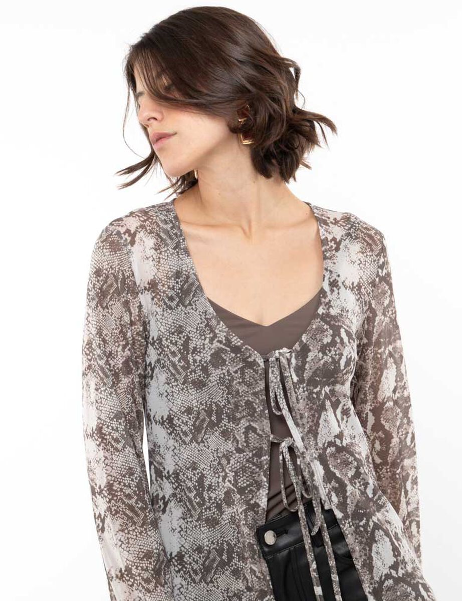 Blusa Estampada Manga Larga Mujer Zibel