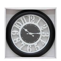 Reloj de Pared Plástico Vgo Circular 30 cm Negro