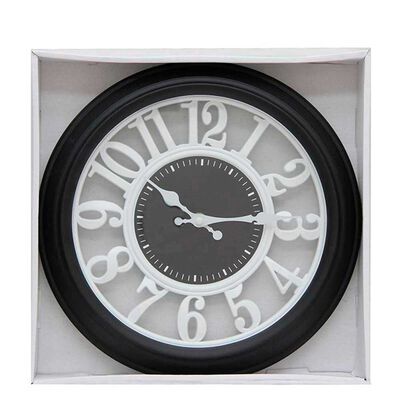 Reloj de Pared Plástico Vgo Circular 30 cm Negro