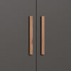 Closet Vekkahome Americano 4 Puertas 2 Cajones Grafito