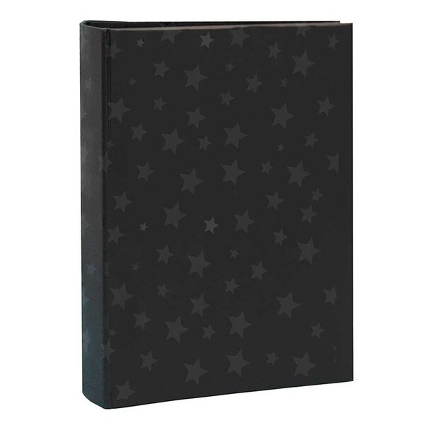 Álbum para Fotos Vinílico Vgo Hojas Negras Papel Estrella 100 Fotos Negro