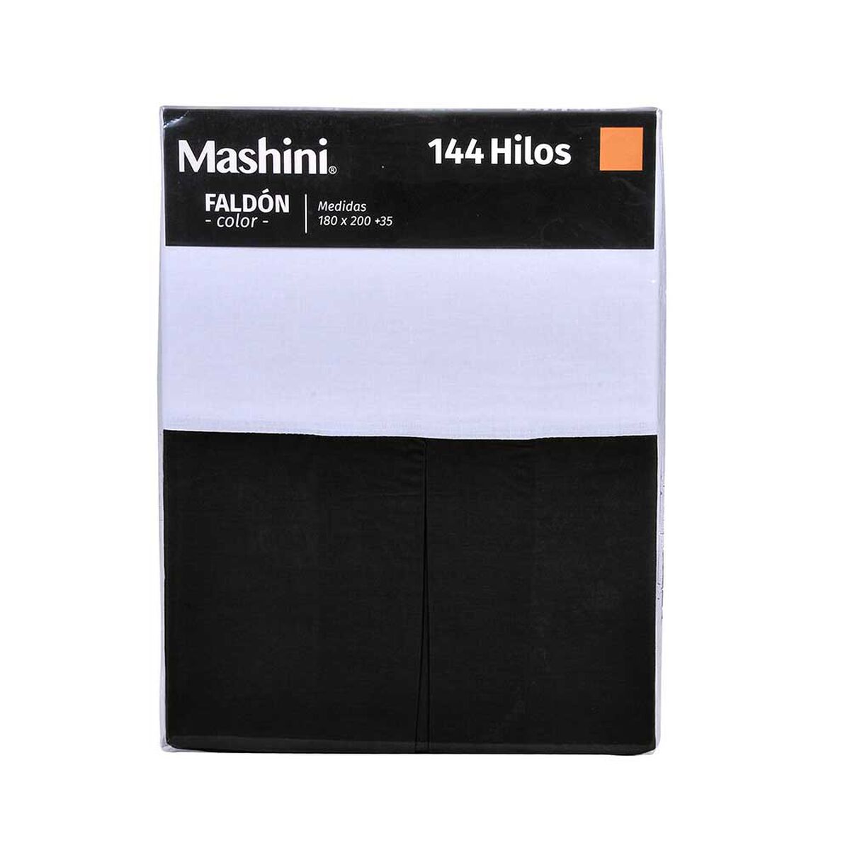 Faldón Liso Mashini 1,5 Plazas Negro