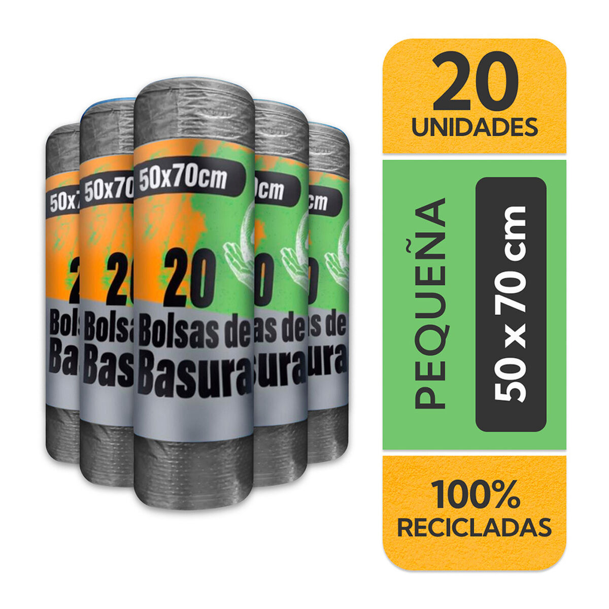 Bolsas de Basura 100 Unidades 30 Litros 50x70 Cm Pro Outdoor