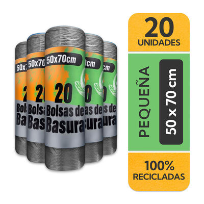Bolsas de Basura 100 Unidades 30 Litros 50x70 Cm Pro Outdoor
