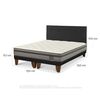 Cama Europea Base Dividida Belsogno 2 Plazas Signature + Respaldo Black