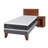 Cama Europea CIC 1,5 Plazas Ortopedic + Respaldo + Velador New Villarrica