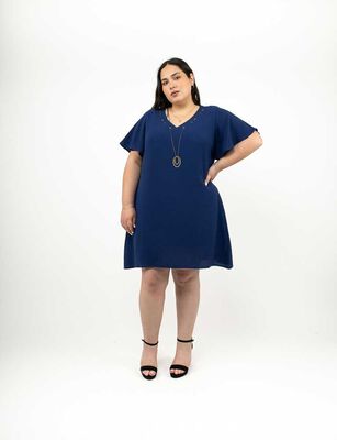 Imagen 1 del producto Vesido Midi Manga Corta Mujer Extralindas Azul, Fucsia, Negro