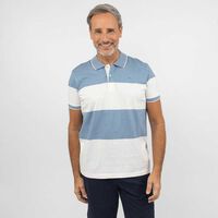 Polera Piqué Manga Corta Hombre Portman Club Blanco, Crema